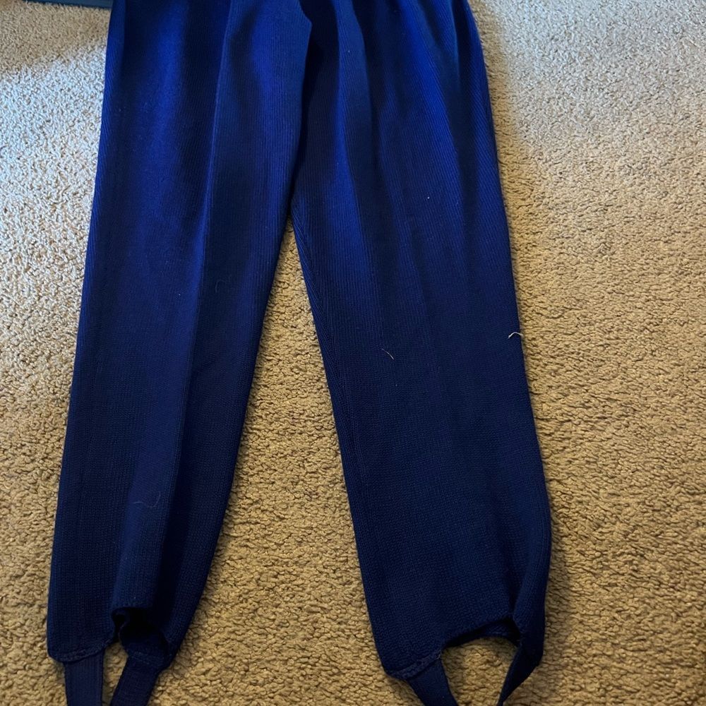 PRICE DROP! Pre-loved St. John vintage royal blue stirrup pants, size 10 - Picture 4 of 9